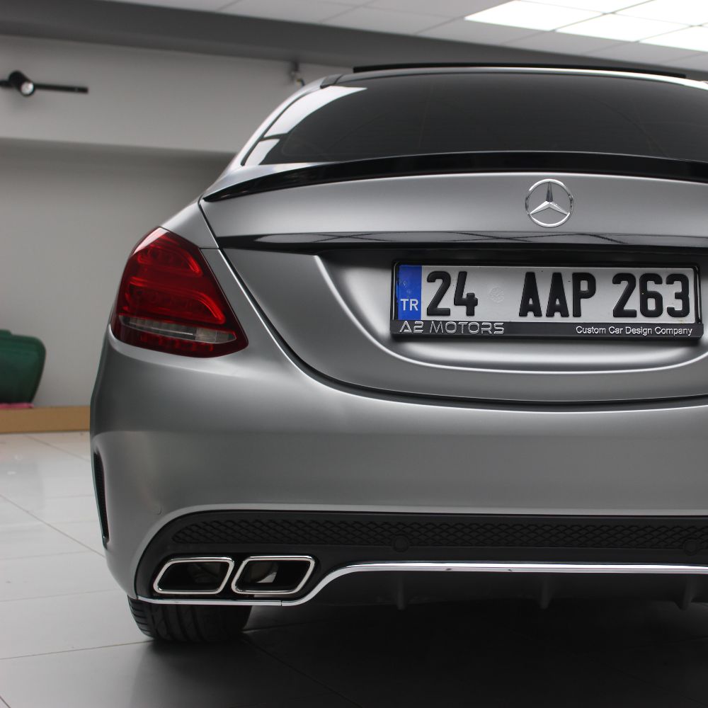 Mercedes Benz w205 Kasa Kodlu C Serisi C63 Amg Difüzör + Egzoz Uçları